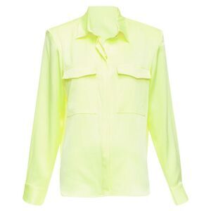 Alex Perry padded shoulder button down overshirt